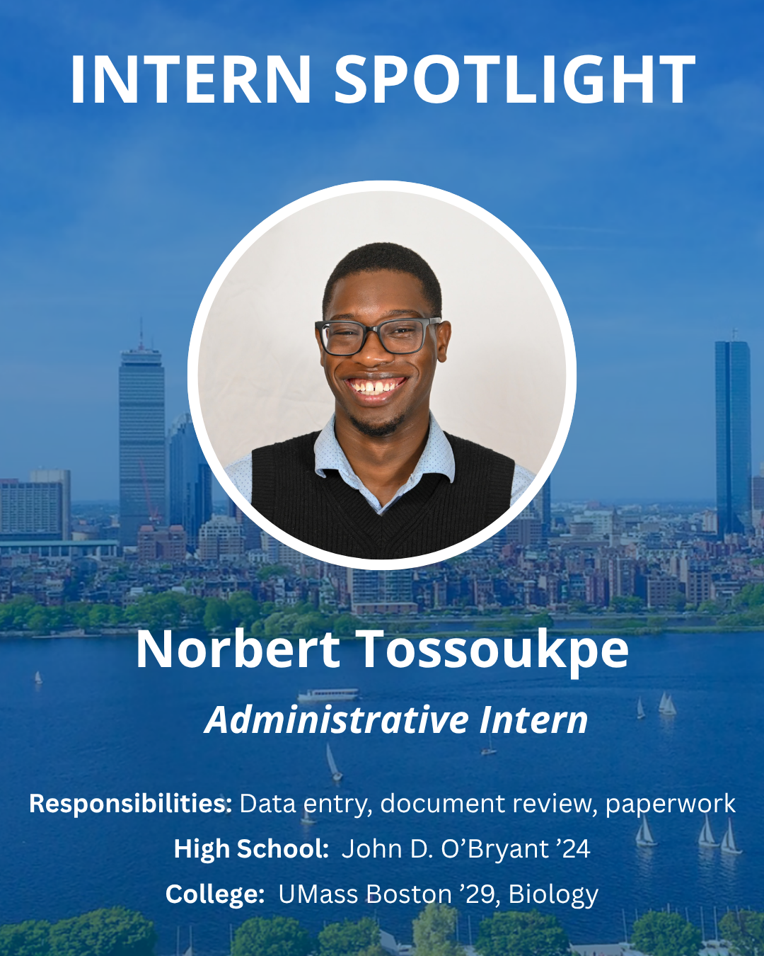 Photo of Norbert Tossoukpe, PIC summer intern